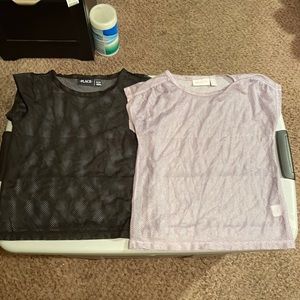 2 Girls Mesh Tops Sz M (7/8)